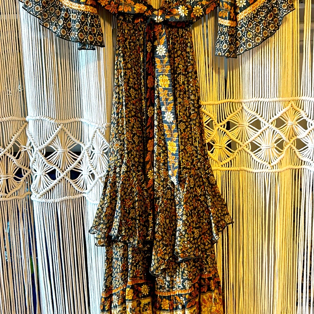 NWT💫Exclusive💫Spell X Free People Sienna Bambi Gown in Peppercorn size medium - Picture 7 of 16